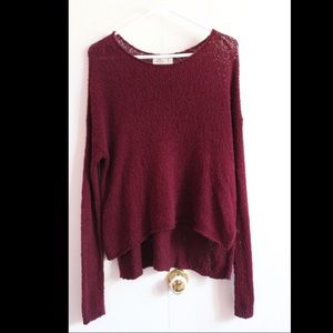 Hollister Maroon knit sweater